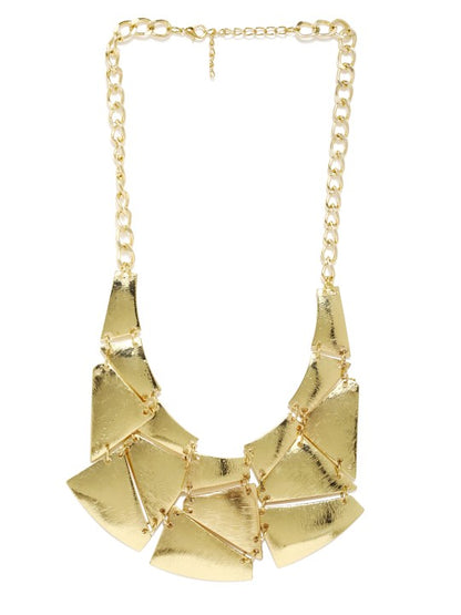 Antique Gold Geometric Statement Necklace