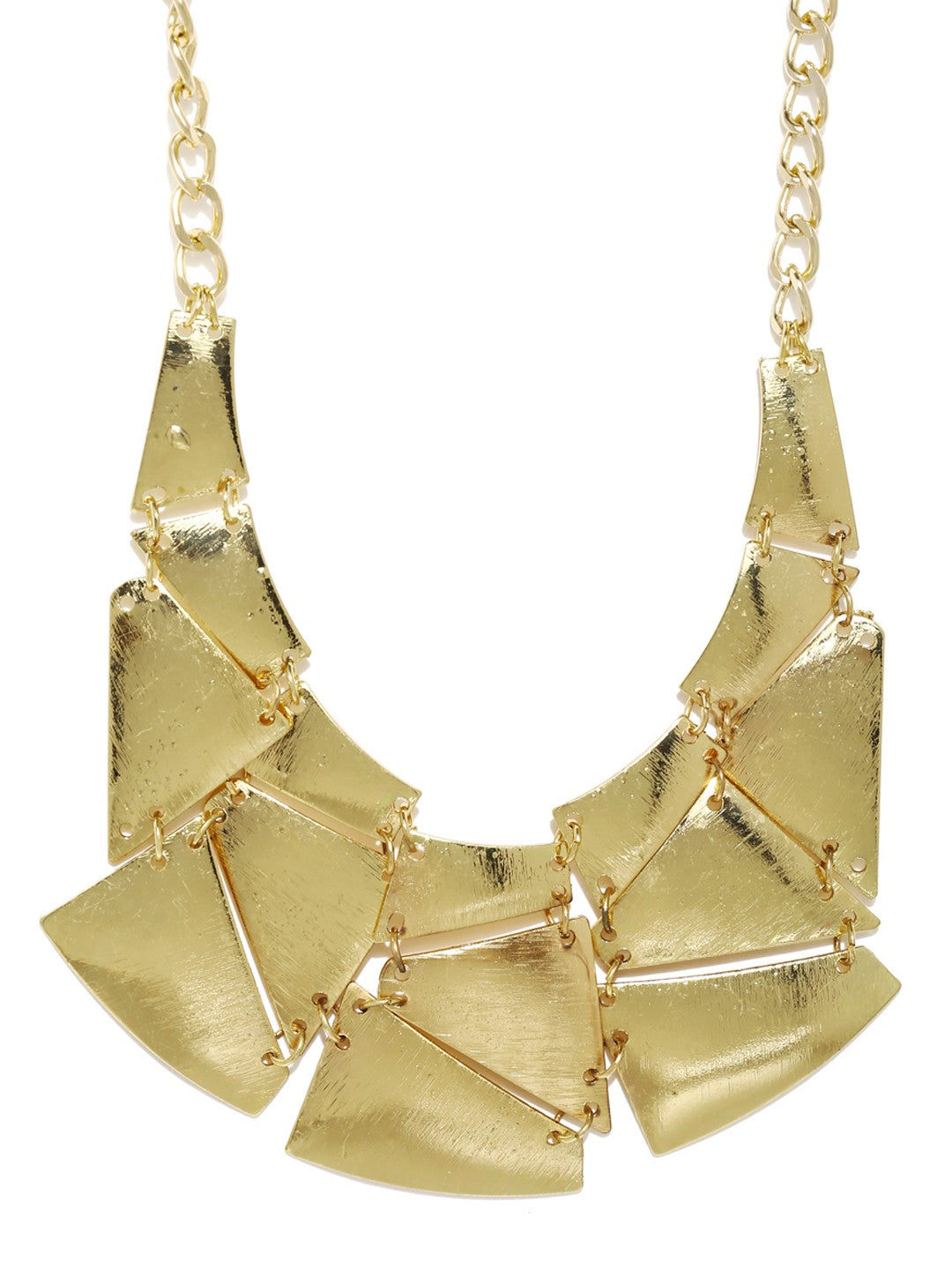 Antique Gold Geometric Statement Necklace