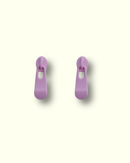 Edgy Zipper Stud Earrings