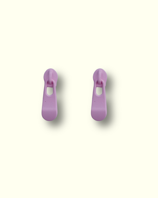 Edgy Zipper Stud Earrings