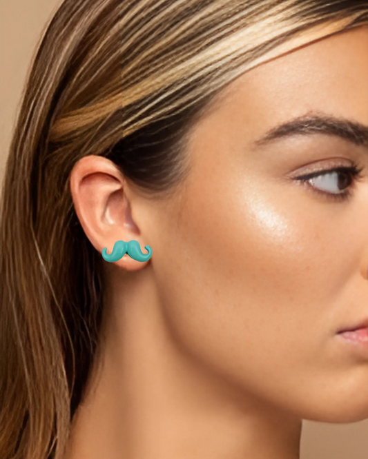Mustache Stud Earrings