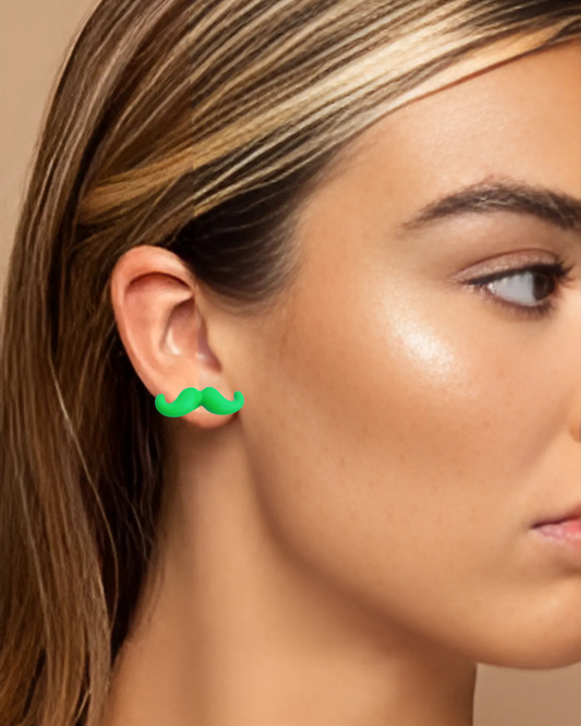 Mustache Stud Earrings