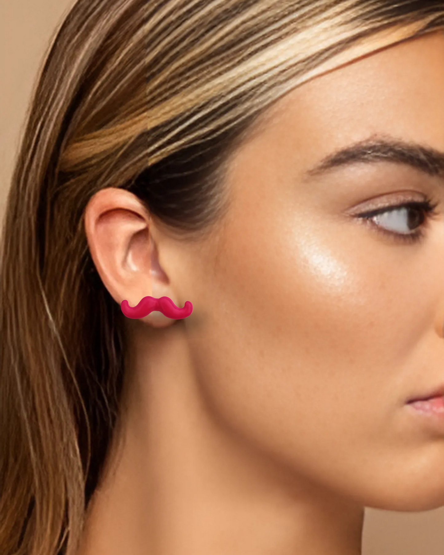 Mustache Stud Earrings