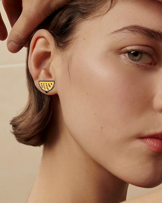 Watermelon Slice Stud Earrings