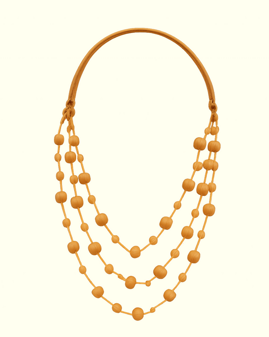 Handmade Multi-Layer Wooden Bead Necklace