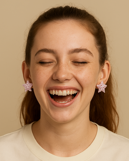 Lilac Star Stud Earrings