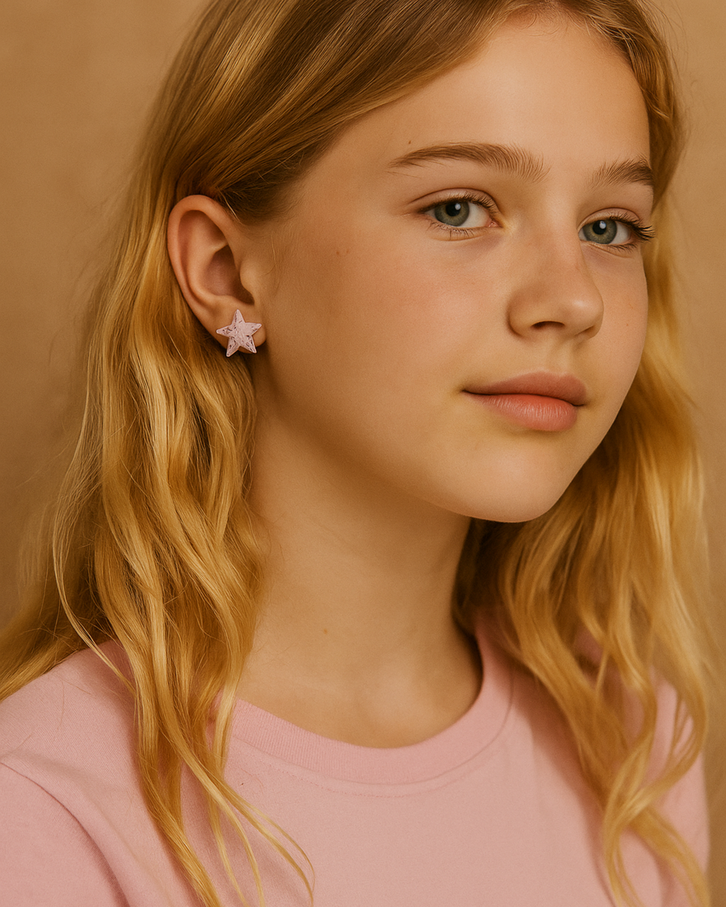 Lilac Star Stud Earrings