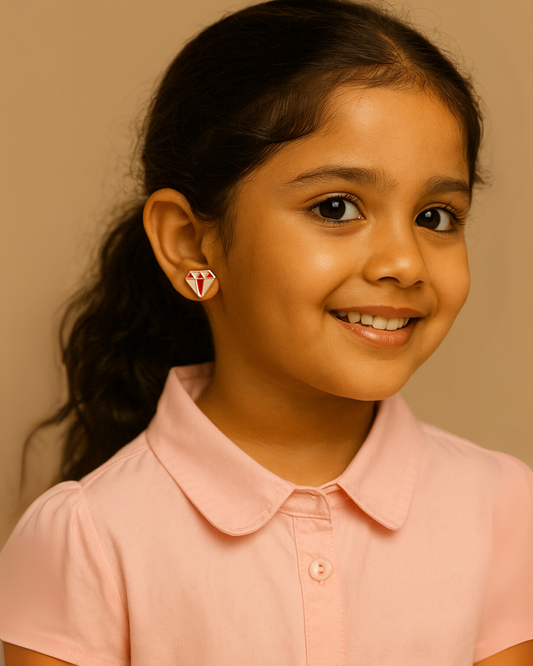 Kids Triangle Stud Earrings