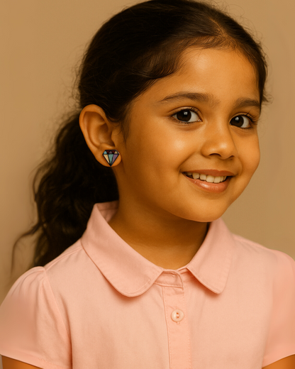 Kids Triangle Stud Earrings