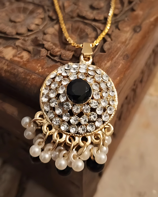 Black & Gold Pearl Jewelry Set