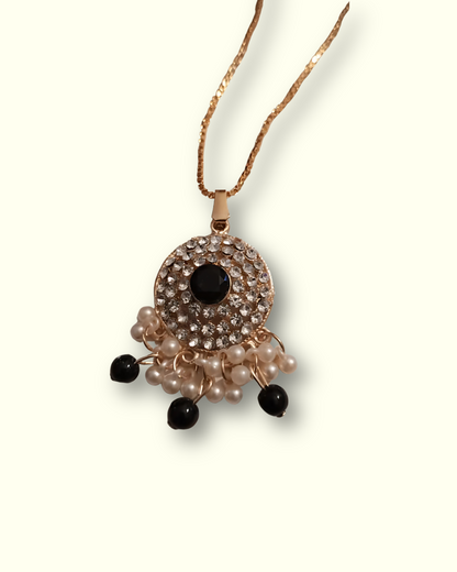 Black & Gold Pearl Jewelry Set