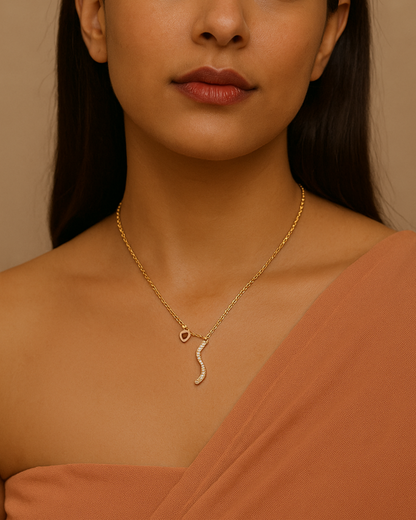 S Initial Pendant Necklace