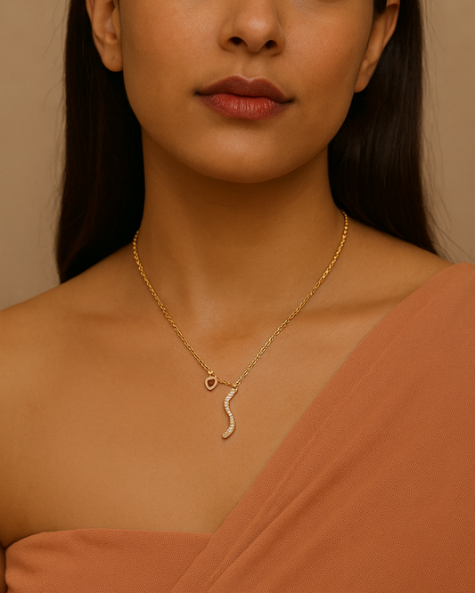 S Initial Pendant Necklace