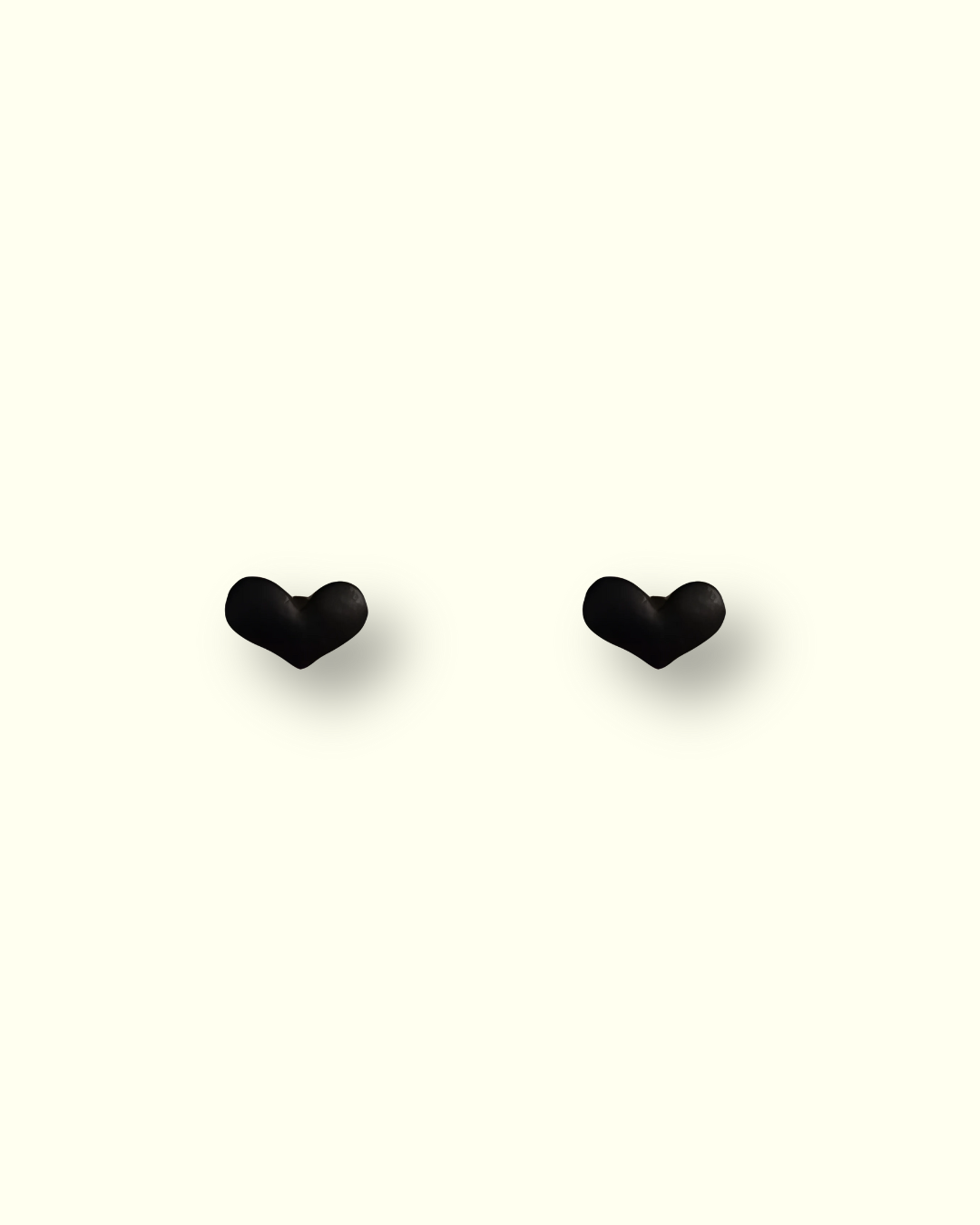 Black Heart Stud Earrings