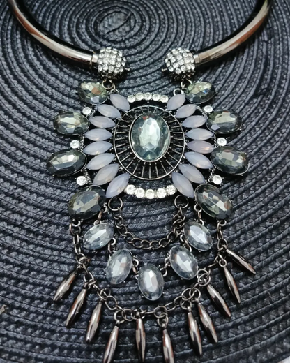 Lunar Bloom Statement Necklace