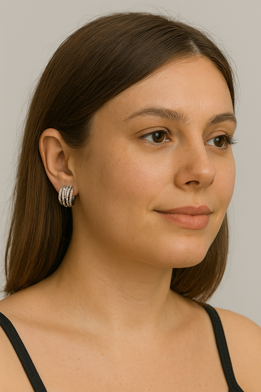 Elegant Textured Hoop Earrings