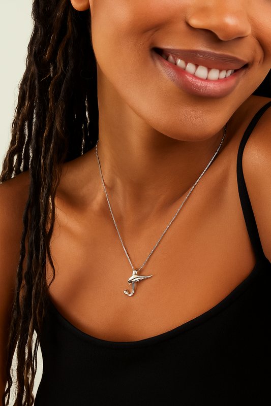 Angel Wing Harmony Pendant Necklace