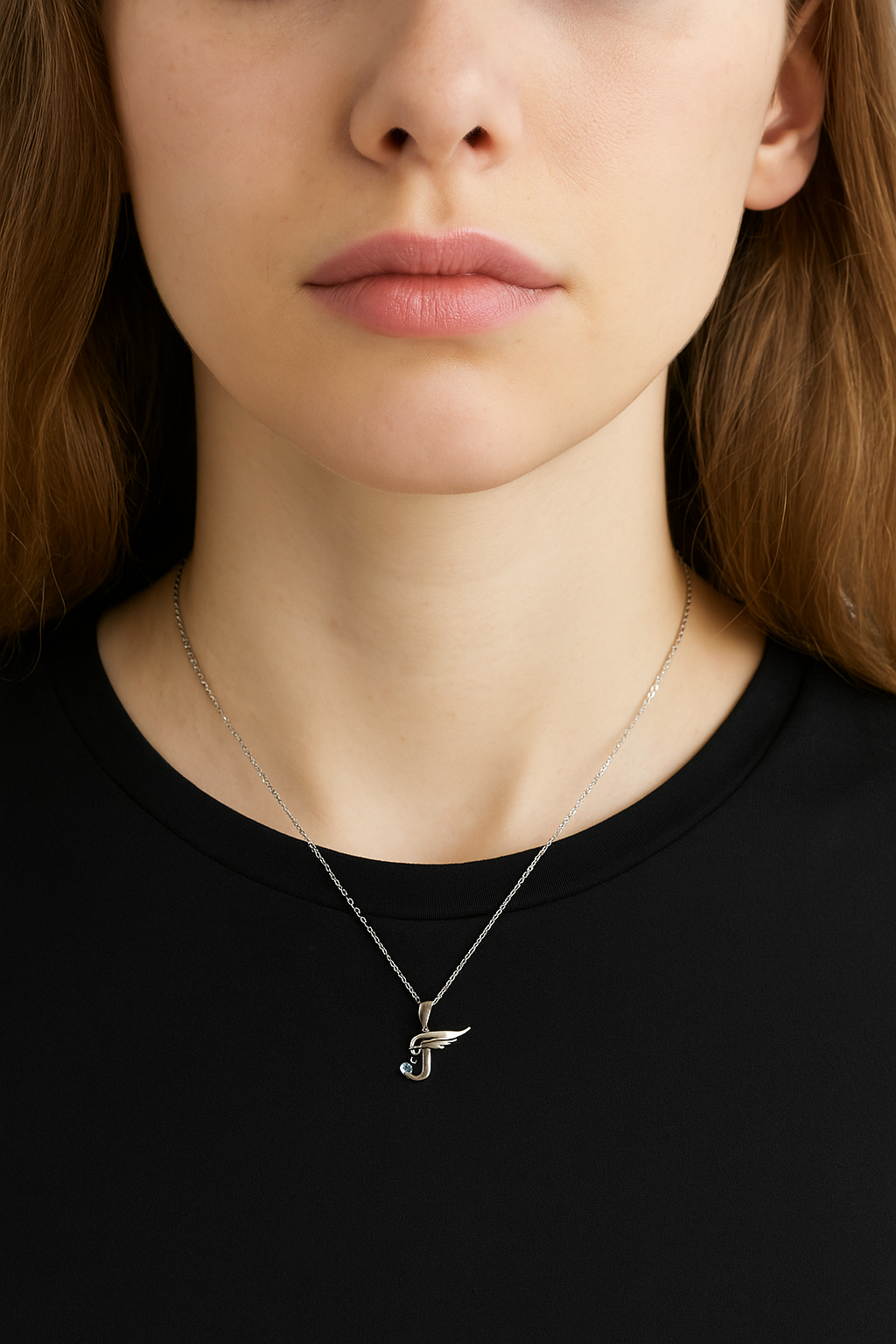 Angel Wing Harmony Pendant Necklace