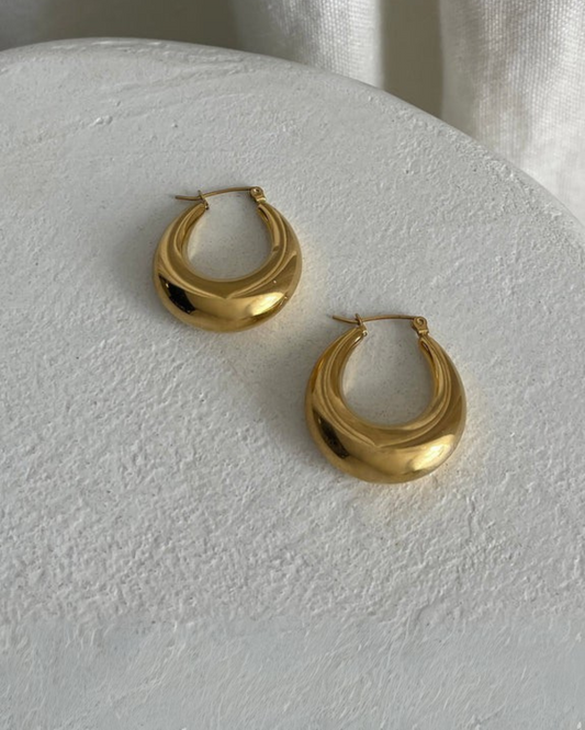 Classic Gold Twisted Hoop Earrings
