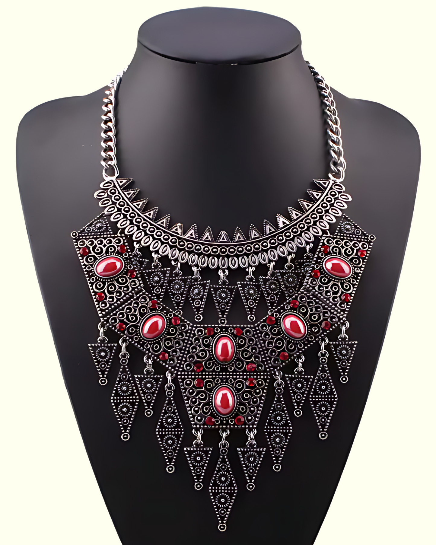Beaded Tassel Statement Choker